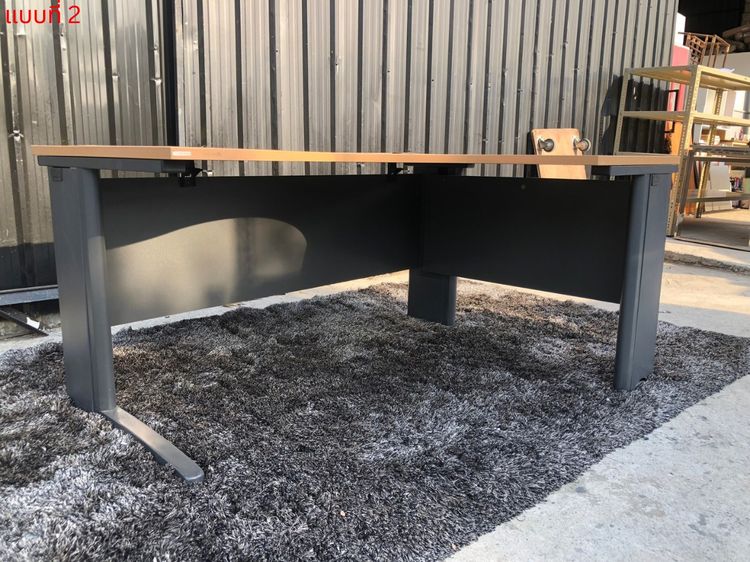 โต๊ะทำงานแอล ขาเหล็กท็อปหน้าไม้ 150 cm รูปที่ 14