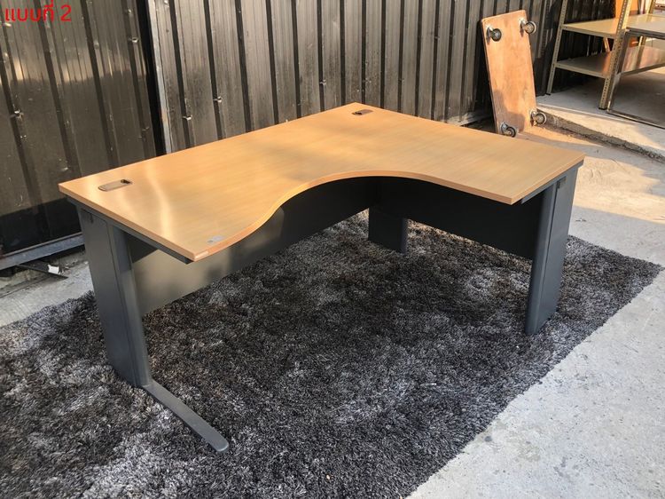 โต๊ะทำงานแอล ขาเหล็กท็อปหน้าไม้ 150 cm รูปที่ 11