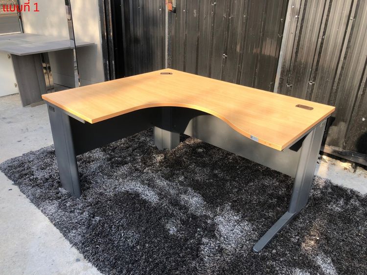 โต๊ะทำงานแอล ขาเหล็กท็อปหน้าไม้ 150 cm รูปที่ 8