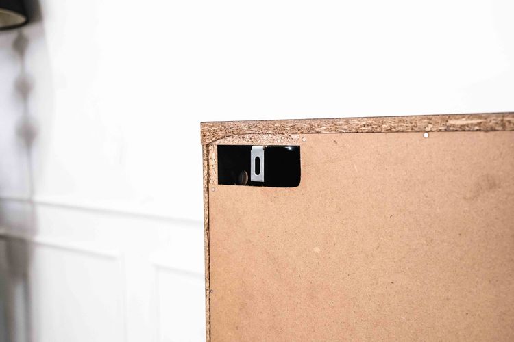 ตู้ลิ้นชัก ตู้เก็บของ ทรงสี่เหลี่ยม ผิวลายไม้สีดำ 4ลิ้นชัก แขวนได้ รูปที่ 8