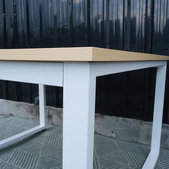 โต๊ะทำงาน 4 ที่นั่ง ท็อปลายไม้ ขาเหล็กสีขาว ขนาด 1.20 เมตร รูปที่ 11