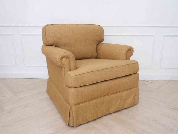 เก้าอี้อาร์มแชร์โครงไม้เบาะผ้าฐานสปริง เฟอร์นิเจอร์โรงแรม No.A 03 รูปที่ 5