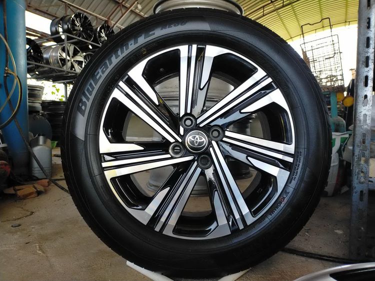 แม็กโตโยต้า ขอบ16 สีเดิม พร้อมยางโยโกฮาม่า 195 60 16 ปี24 ยางสวยทุกเส้นใส่ yaris vios รูปที่ 4