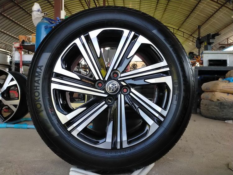 แม็กโตโยต้า ขอบ16 สีเดิม พร้อมยางโยโกฮาม่า 195 60 16 ปี24 ยางสวยทุกเส้นใส่ yaris vios รูปที่ 2