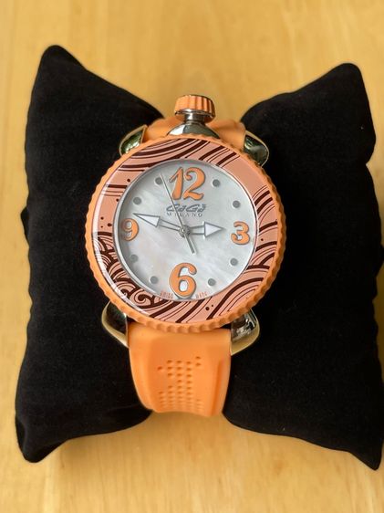 GAGA Milano 702005 Quartz Analog Watch Orange 40 mm Swissmade  รูปที่ 7