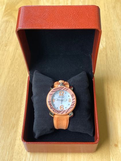 GAGA Milano 702005 Quartz Analog Watch Orange 40 mm Swissmade  รูปที่ 2