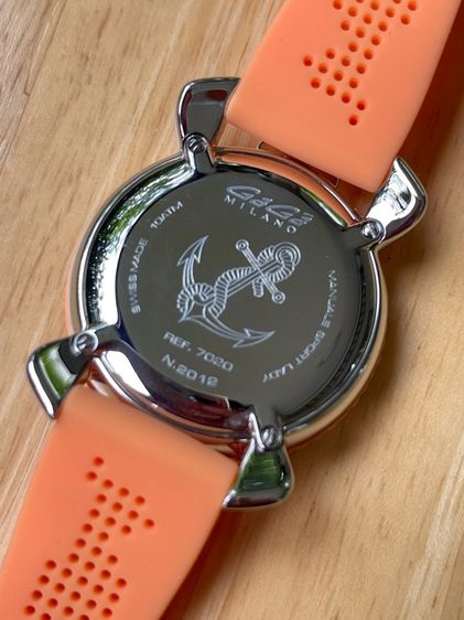 GAGA Milano 702005 Quartz Analog Watch Orange 40 mm Swissmade  รูปที่ 13