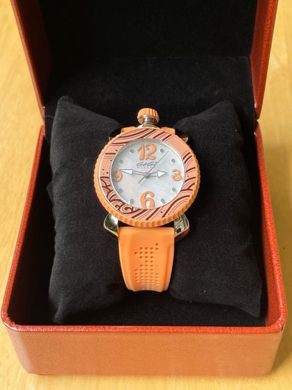 GAGA Milano 702005 Quartz Analog Watch Orange 40 mm Swissmade  รูปที่ 3