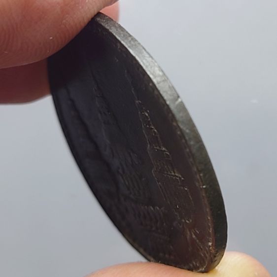 เหรียญดีบุก โสฬส ตราพระจุลมงกุฎ - พระแสงจักร ร๕ พ.ศ. 2411 สภาพดี รูปที่ 5