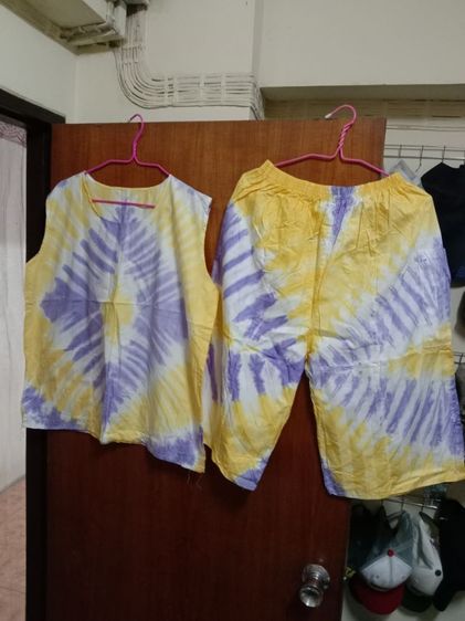 เสื้อกางเกงผ้ามัดย้อม(ชุมชนชาวบ้านผู้เย็บส่งโดยตรงครับ.) รูปที่ 18