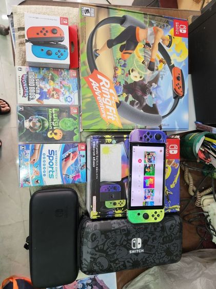 เครื่องเกมส์ nintendo switch และอุปกรณ์แยกขายหรือเหมารวม สภาพใหม่มาก