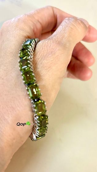 สร้อยข้อมือกรีนอเมทิสเจียรไนสวยเก๋