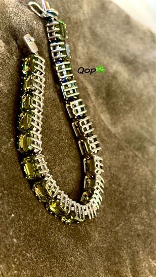 สร้อยข้อมือกรีนอเมทิสเจียรไนสวยเก๋ รูปที่ 2