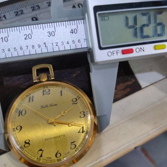 นาฬิกาพก Pocket Watch Belle Suisse bran gold ทองชุบ งาน Hong Kong ขนาด 42.6 มม. รูปที่ 8