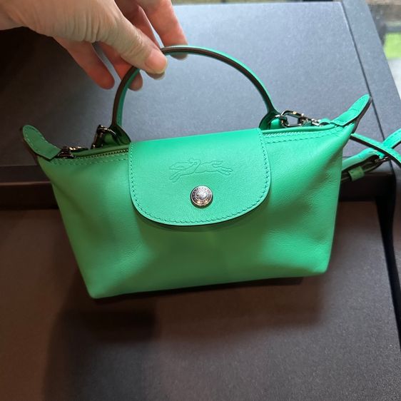 Longchamp Le Pliage Xtra XS Pouch สีเขียว