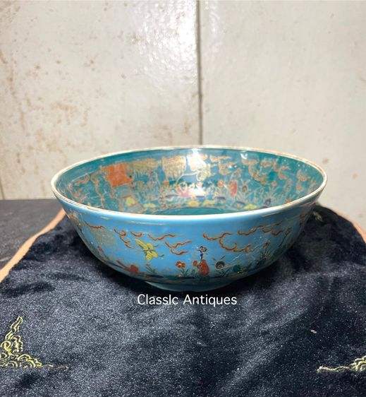 ชาม กังไสเขียนสี  สะสมD4 รูปที่ 10