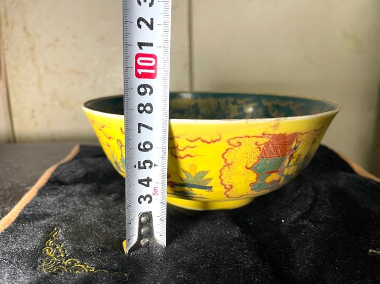 ชาม กังไสเขียนสี ลายขุนนางจีน สะสมD1 รูปที่ 14