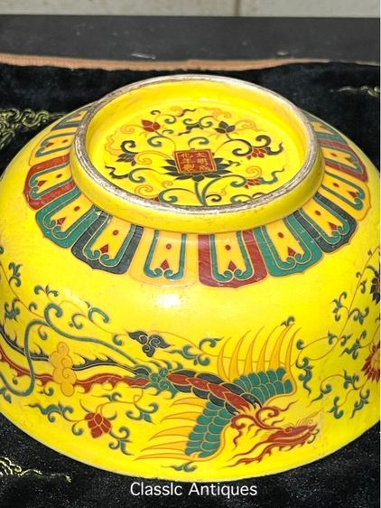 ชาม กังไสเขียนสี ลายนกฟีนิกซ์ สะสมD2 รูปที่ 8