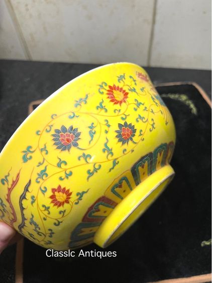 ชาม กังไสเขียนสี ลายนกฟีนิกซ์ สะสมD2 รูปที่ 6