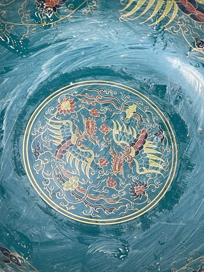 ชาม กังไสเขียนสี ลายนกฟีนิกซ์ สะสมD2 รูปที่ 13