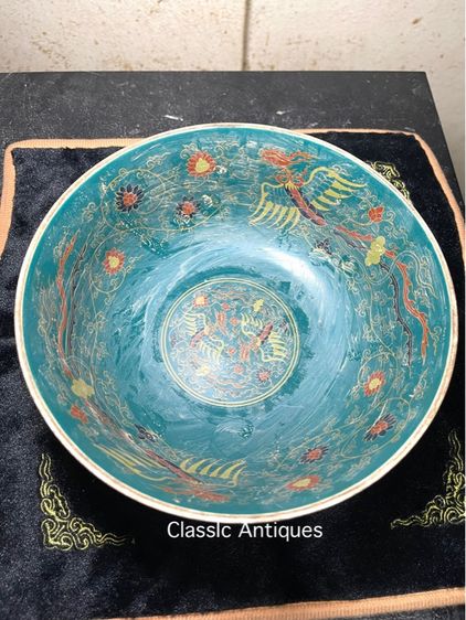 ชาม กังไสเขียนสี ลายนกฟีนิกซ์ สะสมD2 รูปที่ 14