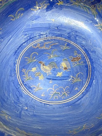 ชาม กังไสเขียนสี ลายไก่ สะสมD3 รูปที่ 9