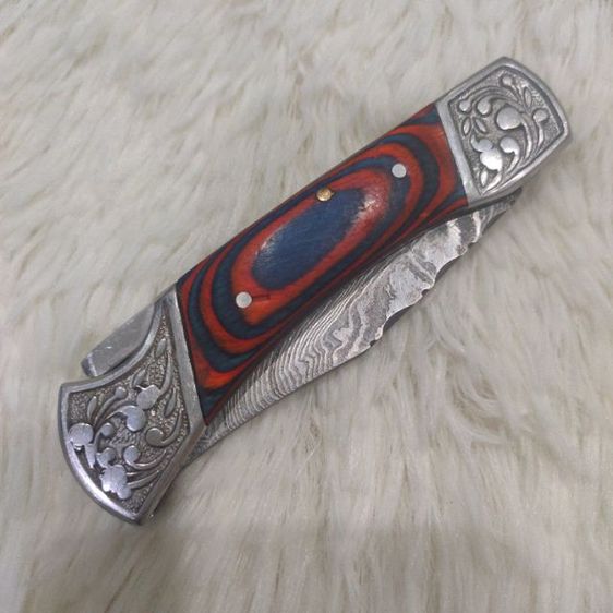 มีดพับ Damascus ด้ามสวยใบสวยๆ ขนาดใบ 3 นิ้ว