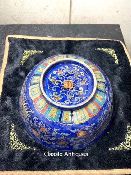 ชาม กังไสเขียนสี ลายนกฟีนิก สะสมD7 รูปที่ 3