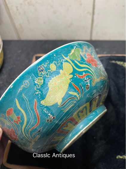 ชาม กังไสเขียนสี  สะสมD5 รูปที่ 5