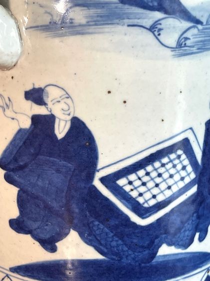 กาน้ำชา กังไส ลายคราม ใบใหญ่A2 รูปที่ 4