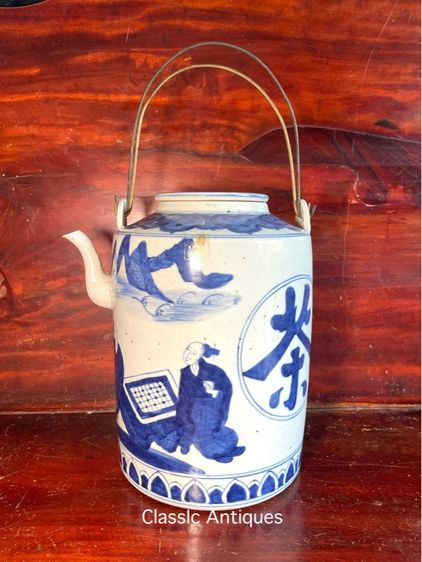 กาน้ำชา กังไส ลายคราม ใบใหญ่A2