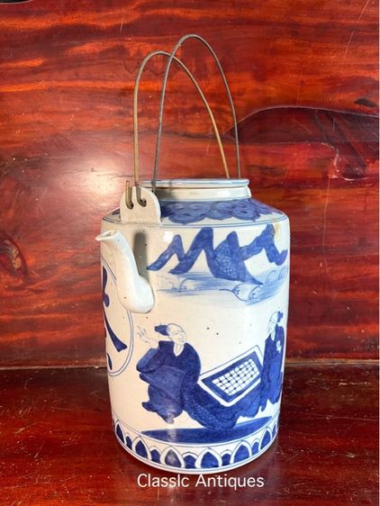 กาน้ำชา กังไส ลายคราม ใบใหญ่A2 รูปที่ 2