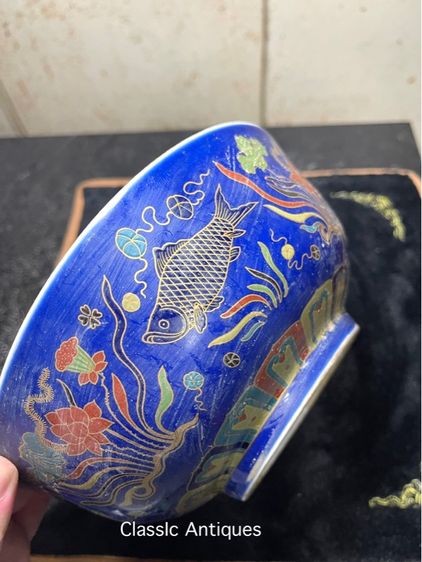 ชาม กังไสเขียนสี  สะสมD6 รูปที่ 6