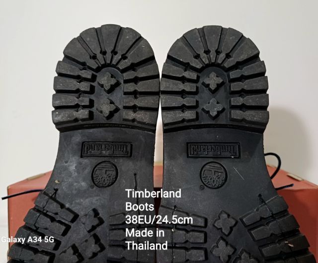 Timberland Boots, Unisex 38EU(24.5cm) ของแท้ ใหม่มือ 1 สภาพเยี่ยม, รองเท้า Timberland ใหม่ นำไปเย็บรอบขอบพื้นเพิ่มเพื่อให้ทนทานมากขึ้น รูปที่ 10