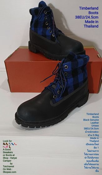 Timberland Boots, Unisex 38EU(24.5cm) ของแท้ ใหม่มือ 1 สภาพเยี่ยม, รองเท้า Timberland ใหม่ นำไปเย็บรอบขอบพื้นเพิ่มเพื่อให้ทนทานมากขึ้น รูปที่ 2