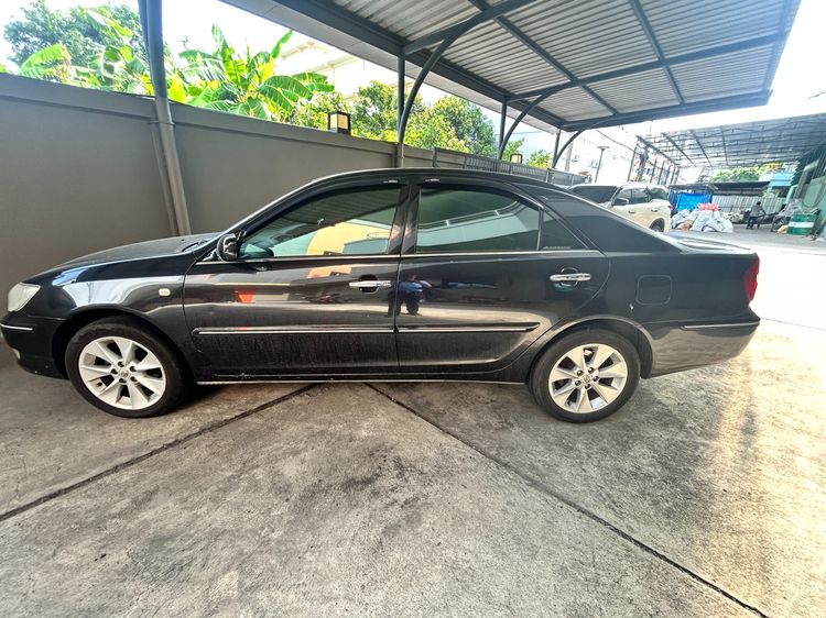 Toyota Camry 2004 2.4 Q Sedan เบนซิน ไม่ติดแก๊ส เกียร์อัตโนมัติ ดำ รูปที่ 4