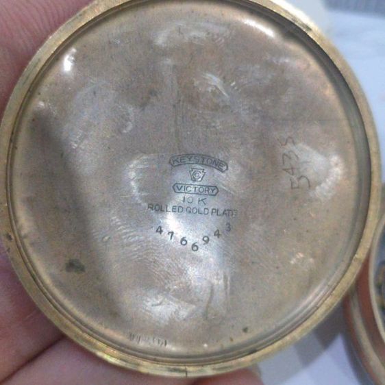 นาฬิกาพก pocket watch keystone victory 10K Rolled ใช้งานได้ปรกติ รูปที่ 8