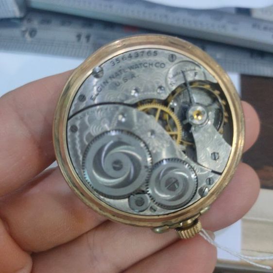 นาฬิกาพก pocket watch keystone victory 10K Rolled ใช้งานได้ปรกติ รูปที่ 11