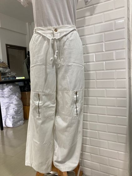 กก ยีนส์ขาว  xl