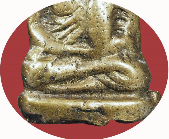 💯เพิ่งแกะจากเลี่ยมทอง เนื้อแก่ทอง สวย รูปหล่อหลวงพ่อเงิน วัดบางคลาน พิมพ์ขี้ตา เนื้อทองผสม รูปที่ 6