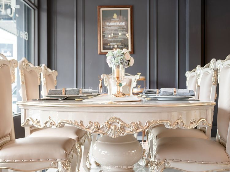 ANASTASIA ROYAL CLASSIC DINING SET ชุดโต๊ะอาหารสไตล์หลุยส์ เกรดพรีเมี่ยม 8ที่นั่ง รุ่น อะนาสตาเซีย รูปที่ 15