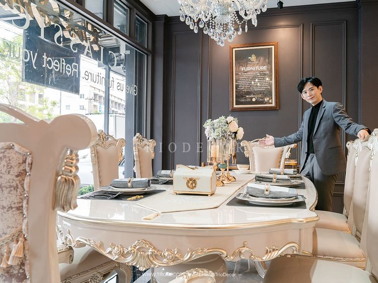 ANASTASIA ROYAL CLASSIC DINING SET ชุดโต๊ะอาหารสไตล์หลุยส์ เกรดพรีเมี่ยม 8ที่นั่ง รุ่น อะนาสตาเซีย รูปที่ 16