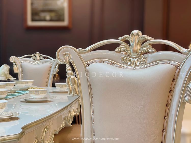 ANASTASIA ROYAL CLASSIC DINING SET ชุดโต๊ะอาหารสไตล์หลุยส์ เกรดพรีเมี่ยม 8ที่นั่ง รุ่น อะนาสตาเซีย รูปที่ 11