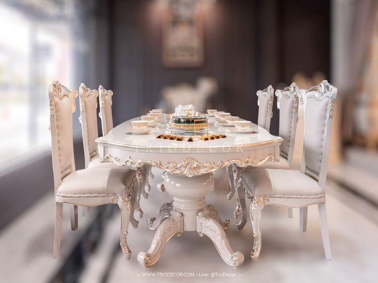 ANASTASIA ROYAL CLASSIC DINING SET ชุดโต๊ะอาหารสไตล์หลุยส์ เกรดพรีเมี่ยม 8ที่นั่ง รุ่น อะนาสตาเซีย รูปที่ 14