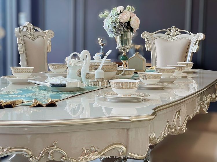 ANASTASIA ROYAL CLASSIC DINING SET ชุดโต๊ะอาหารสไตล์หลุยส์ เกรดพรีเมี่ยม 8ที่นั่ง รุ่น อะนาสตาเซีย รูปที่ 7