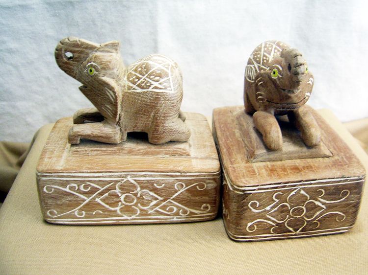 ตลับช้างไม้สักคู่ รูปที่ 8