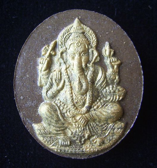 พระพิฆเนศวร์ เนื้อผงว่านวัดนางตราปี 48 รูปที่ 3