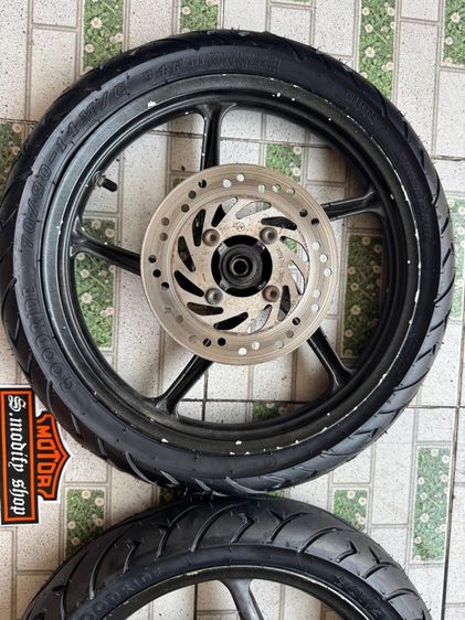 ล้อแม็กคลิก110 แท้ศูนย์ สีมีถลอกบ้าง จานดิส ยางใหม่ คู่ละ4900 ติดต่อ 089-4138993 เอส รูปที่ 2