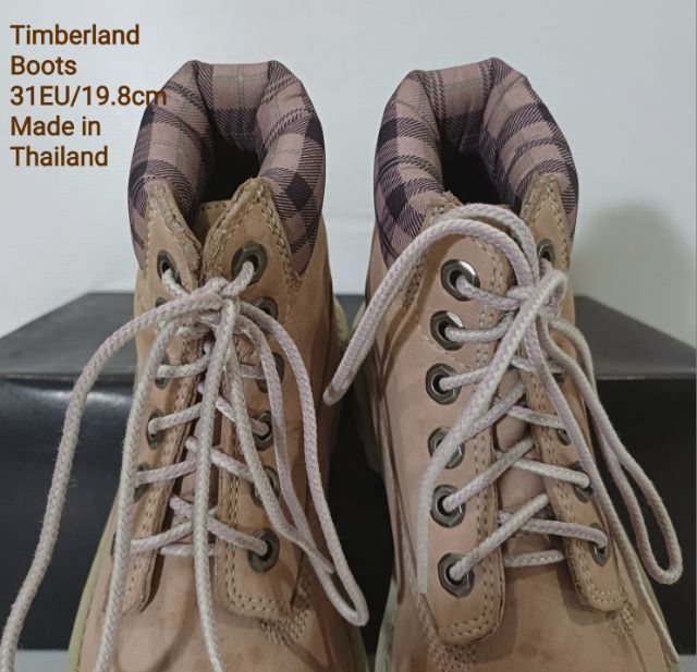 Timberland Boots For Daughters 31EU(19.8cm) ของแท้ มือ 1 สภาพเยี่ยม, รองเท้า Timberland ใหม่ นำไปเย็บรอบขอบพื้นเพิ่มเพื่อให้ทนทานมากขึ้น รูปที่ 8