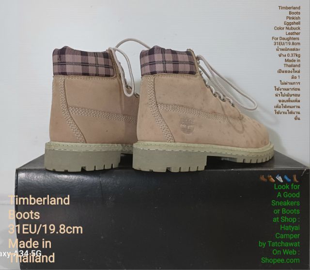 Timberland Boots For Daughters 31EU(19.8cm) ของแท้ มือ 1 สภาพเยี่ยม, รองเท้า Timberland ใหม่ นำไปเย็บรอบขอบพื้นเพิ่มเพื่อให้ทนทานมากขึ้น รูปที่ 13